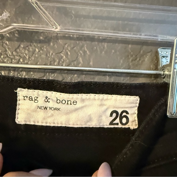 RAG & BONE • Harlow mid rise ankle straight - size 26 black - Picture 4 of 7